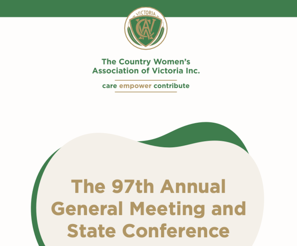Cover image for event - The Country Women's Association of Victoria 97th Annual General Meeting and State Conference