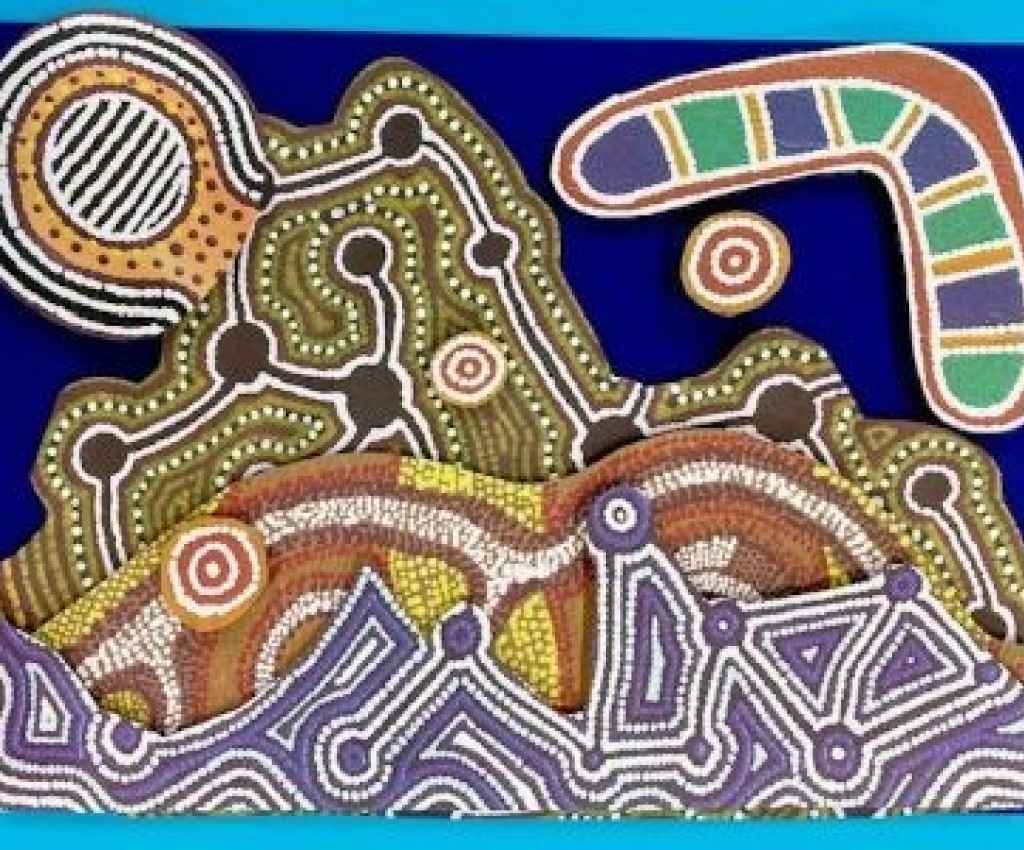 Cover image for event - NAIDOC Week School Holiday Activity at Shepparton Library - Layered Patterned Landscapes