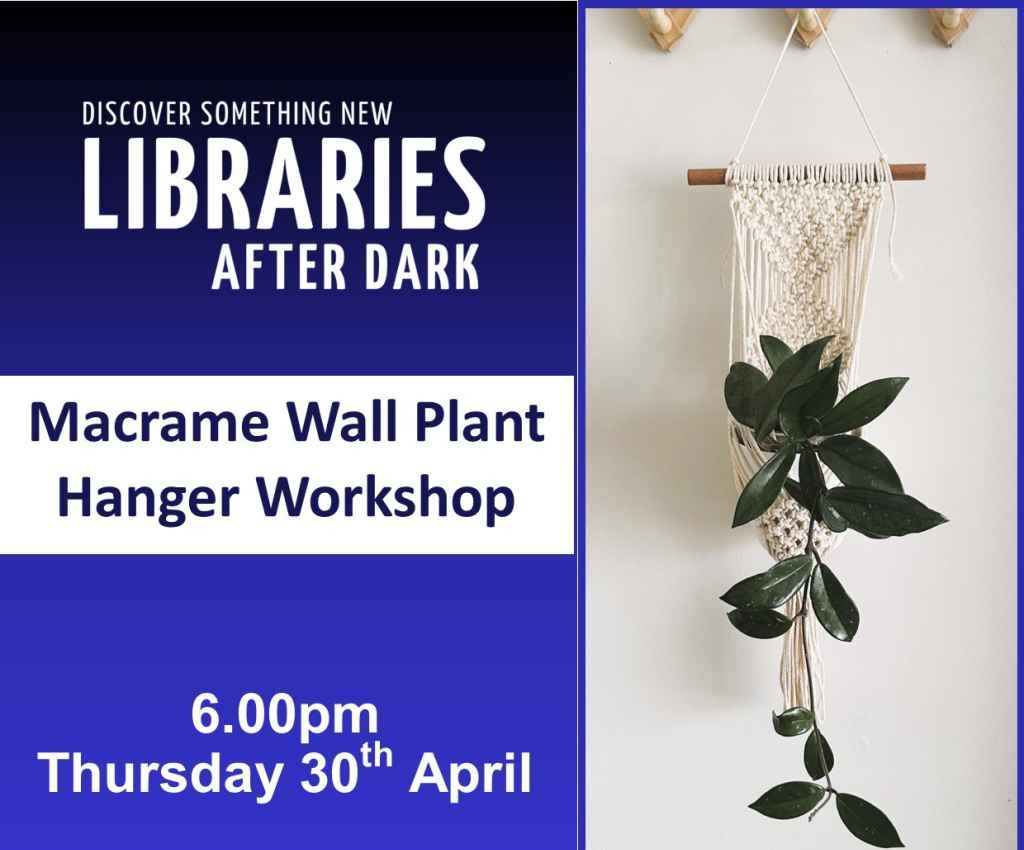 Cover image for event - Macrame Wall Plant Hanger Workshop at Shepparton Library