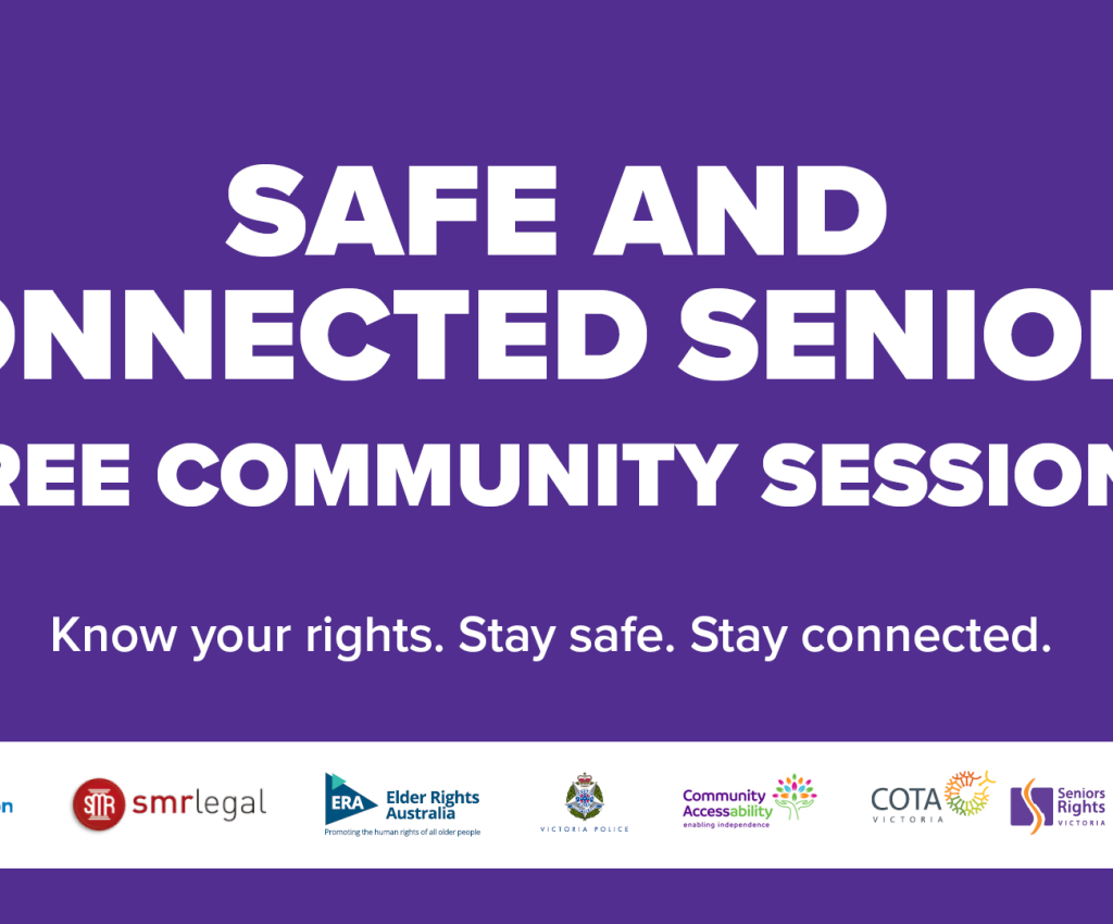 Cover image for event - Safe and Connected Seniors: FREE Community Sessions