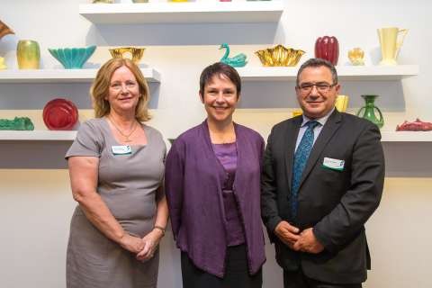 GSCC Director Community Kaye Thomson, Minister for Regional Development Jaala Pulford, GSCC Mayor Dinny Adem.