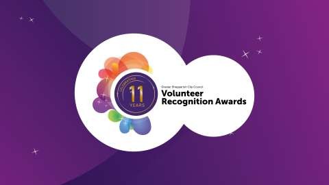 Volunteer Recognition Awards Live Stream Holding Screens