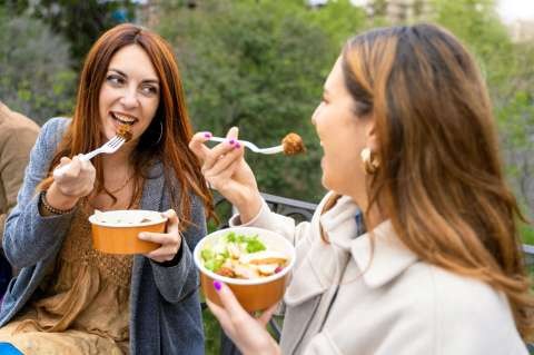 friends sharing food