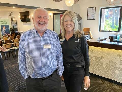 Greater Shepparton Cr Rod Schubert and Council's Coordinator Major Events, Megan Treacy.