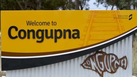 Congupna town entry sign